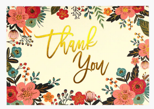 Floral Frame Thank You Notes