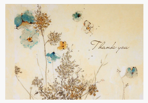 Watercolor Flowers Thank You Notes