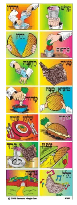 7107 Pesach Seder Square Stickers