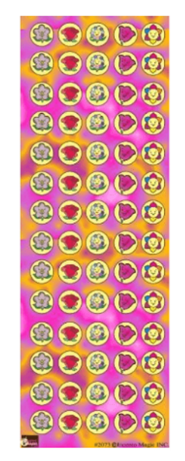 2073 Flower Smiley Circle Stickers