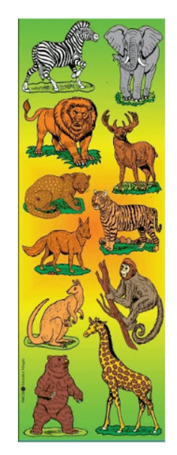 6026 Wild Animals Die-cut Stickers