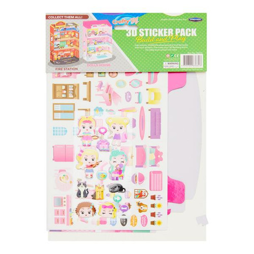3d Build & Play Sticker Pack - Doll Hous