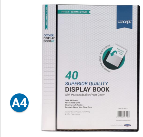 A4 40 Pocket Presentation Display Book
