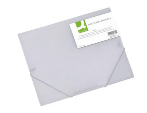 Elasticated Folder 3 Flap A4 Clear