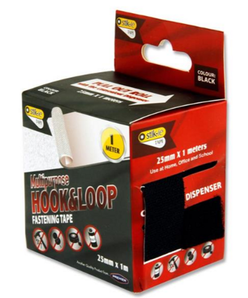 1m X 25mm Roll Multipurpose Hook & Loop