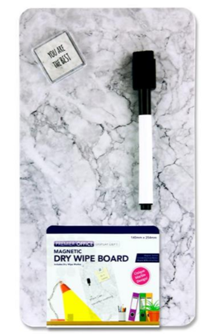 Magnetic Dry Wipe Board - Marble