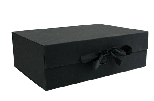 00756 BLACK MAGNETIC GIFT BOX 28x20x9cm