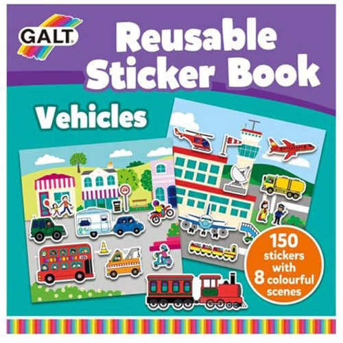 Galt Toys Reusable Sticker Book-Vehicles
