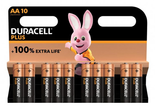 DURACELL AA PLUS PACKED 10