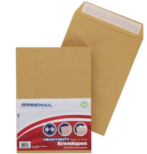 Pkt.25 C5 Peel & Seal Envelopes - Manill