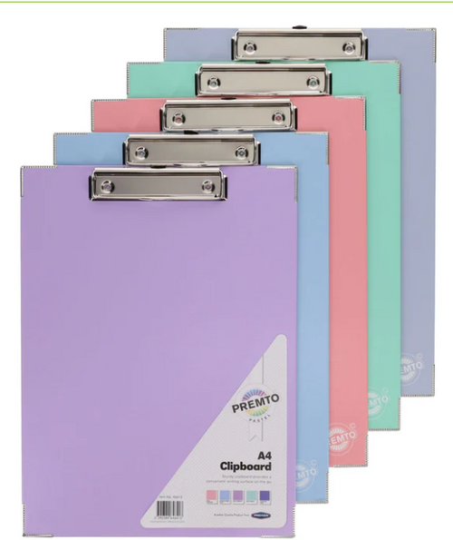 PREMTO PASTEL A4 PP  CLIPBOARD -