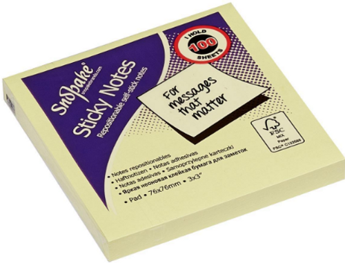 FSC Sticky Note 76x76 Yellow