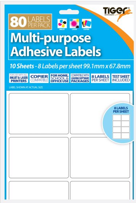 Printer Labels In a Sleeve  99.1 x 67.8mm