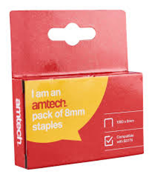 AMTECH STAPLES 8MM 1000PCS