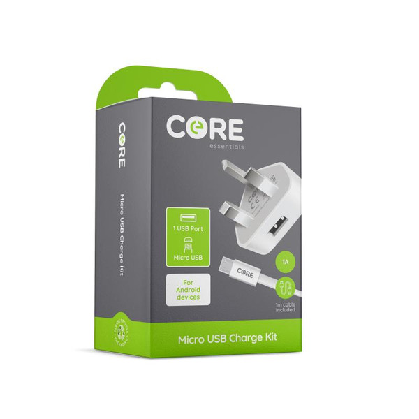 Core Single USB Wall Charger 1A