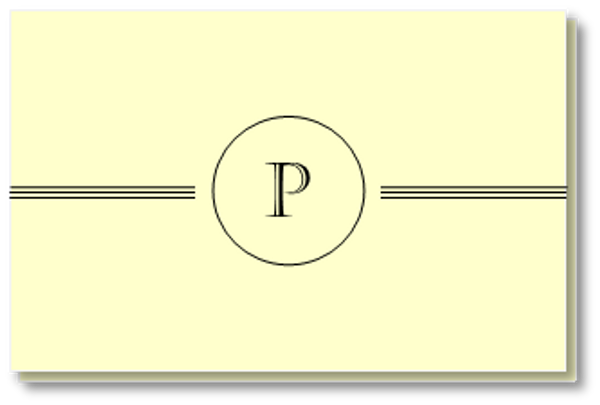 LETTER P BY SHS 10 CARD & ENV