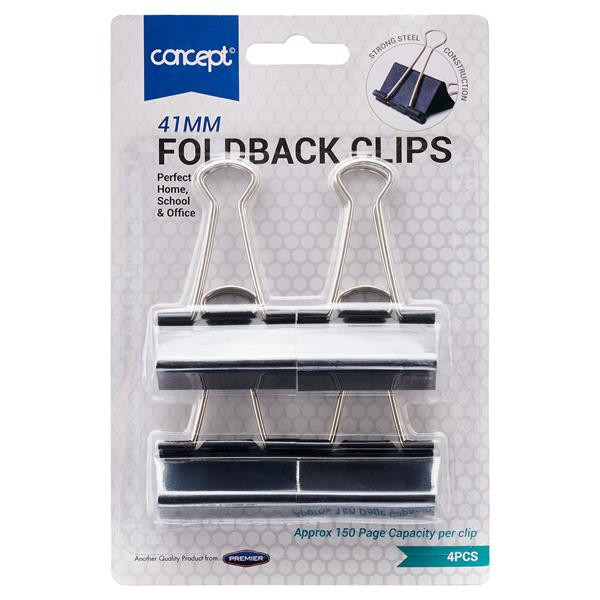 Concept Card 4 Fold Back Clips - 41MM