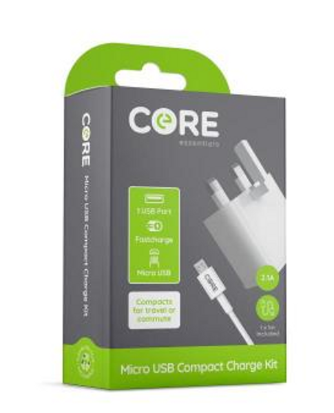 Core Micro USB Compact Charge Kit 2.1A