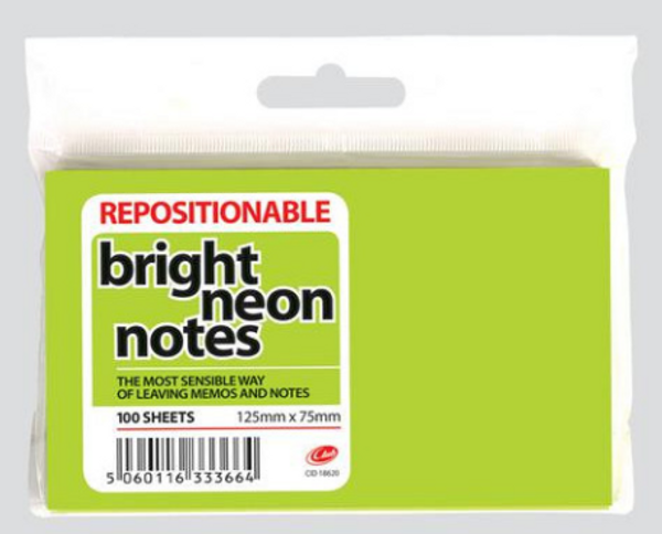 Bright Neon Notes 125X75Mm