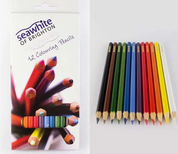 12 Coloured pencils Seawhite WATERCOLOUR