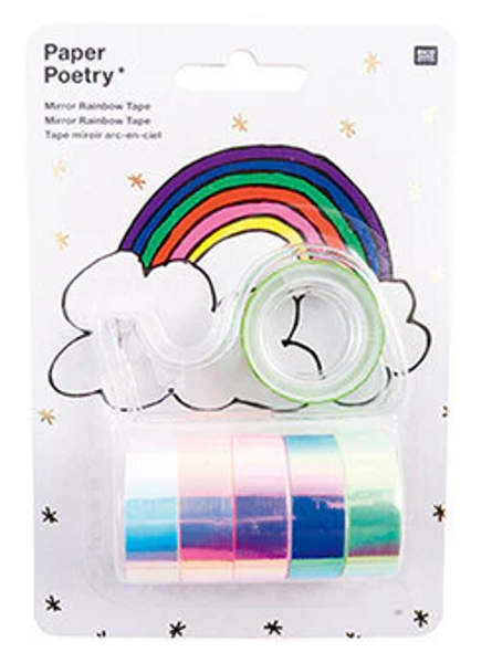 MIRROR RAINBOW TAPE SET 6 PCS, 12MM X 2M