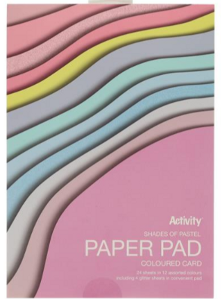 A4 180gsm Paper Pad 24 Sheets - Pastel