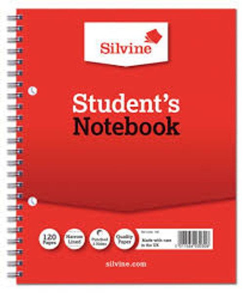 A5+ SILVINE STUDENT NOTEBOOK 138
