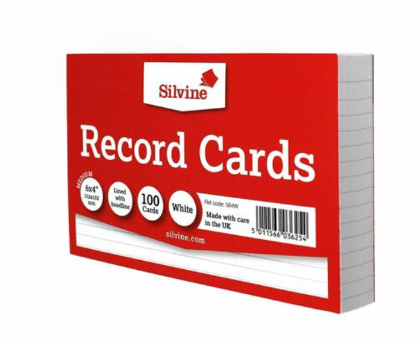 silvine RECORD CARDS 6X4