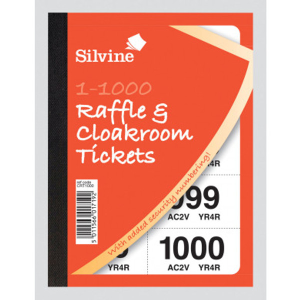 Silvine Raffle/Cloakroom Tickets 1-1000
