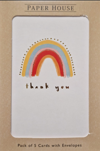 Thank You 5 CARDS Rainbow
