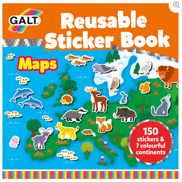 Reusable Sticker Book - Maps