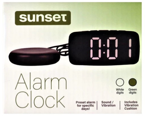 Vibrating alarm clock sunset