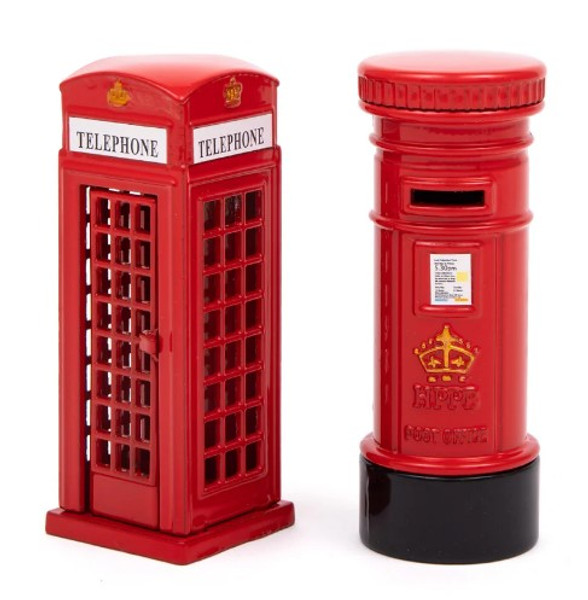 Tel & Post Box Die Cast Figure Set