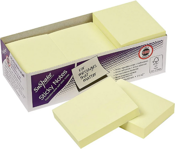 FSC Sticky Note 38x51 Yellow