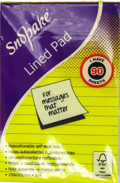 FSC Lined pad neon yellow