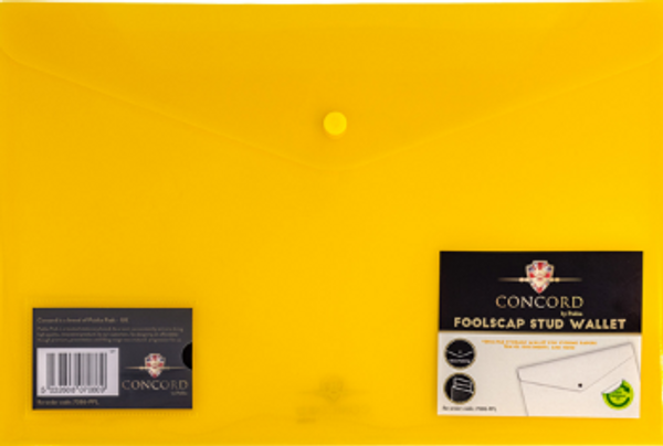 Pukka PP Stud Wallet F/S Yellow