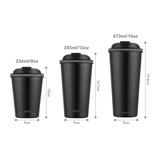 GOCUP Double Wall Insulated Cup - Black - 236ml GOCUP Double Wall Insulated Cup - Black - 236ml