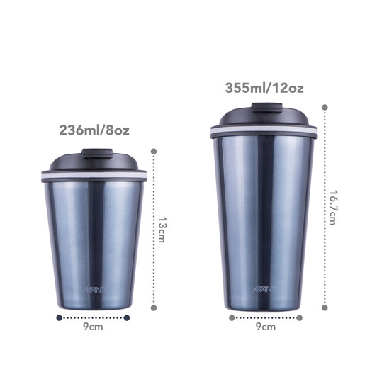 GOCUP Double Wall Insulated Cup - Steel Blue - 236ml
