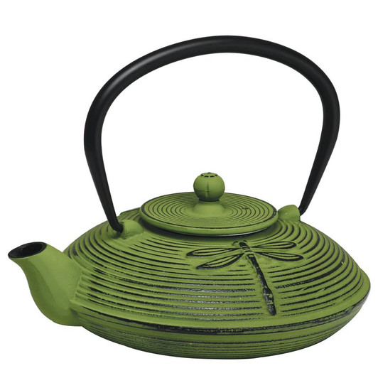 Dragon Fly Cast Iron Teapot - 900ml - Green/Black Dragon Fly Cast Iron Teapot - 900ml - Green/Black