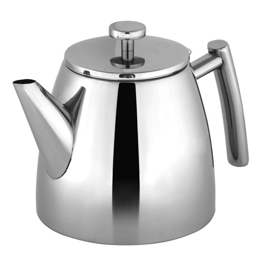 Modena Double Wall Teapot - 600ml - Stainless Steel Modena Double Wall Teapot - 600ml - Stainless Steel
