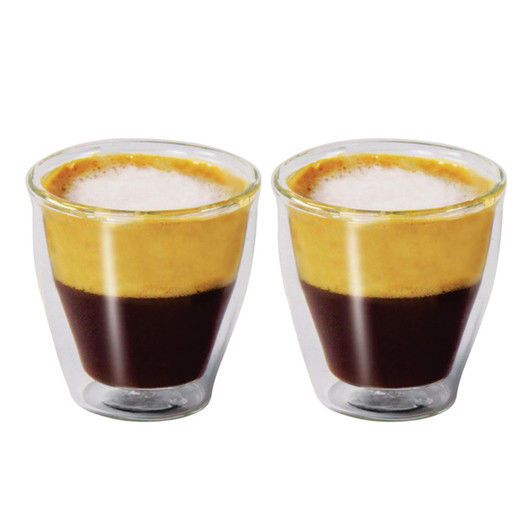 Double walled glass espresso 100ml s/2