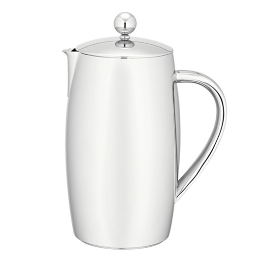 Deluxe Twin Wall Coffee Plunger  - 1.2L / 8 Cup - Stainless Steel