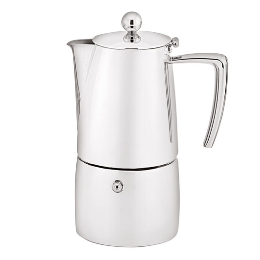 Art Deco Espresso Maker - 10 Cup / 500ml - Stainless Steel