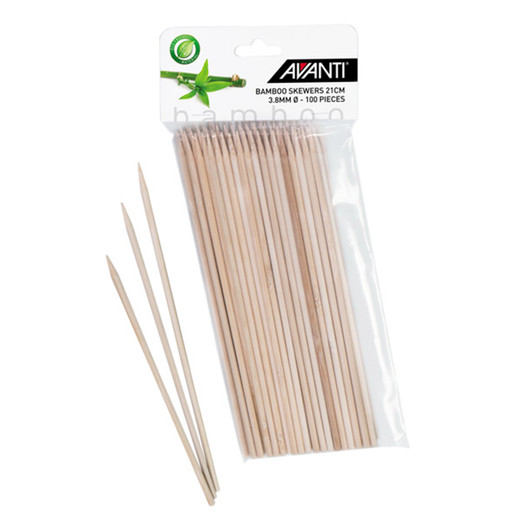 Bamboo Skewers 21cm - 100 piece pack