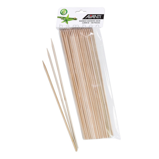 Bamboo Skewers 30cm - 100 piece pack Bamboo Skewers 30cm - 100 piece pack
