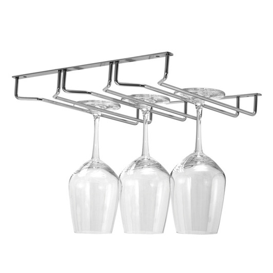 28cm  Tripple  Glass Stemware Rack (Chrome Plated - 6mm Wire)
