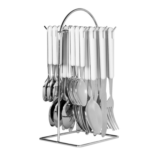 Hanging Cutlery With Wire Frame - White Hanging Cutlery With Wire Frame - White