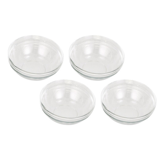 Glass Prep Bowls - 120ml / 9cm Diameter- Set of 4 Glass Prep Bowls - 120ml / 9cm Diameter- Set of 4