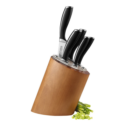 6 Piece Wave Birchwood Knife Block