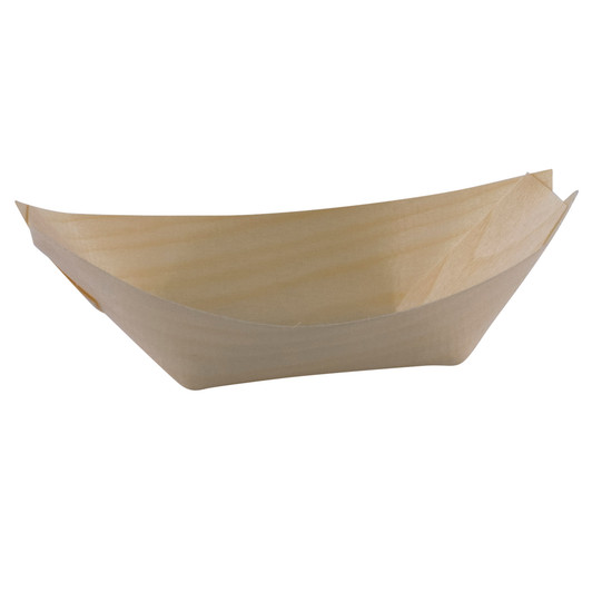 Pine Boat Dish 11 X 6.5 X 2.5Cm - Set Of 12